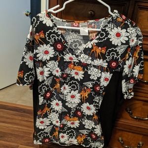 Disney Bambi scrub top